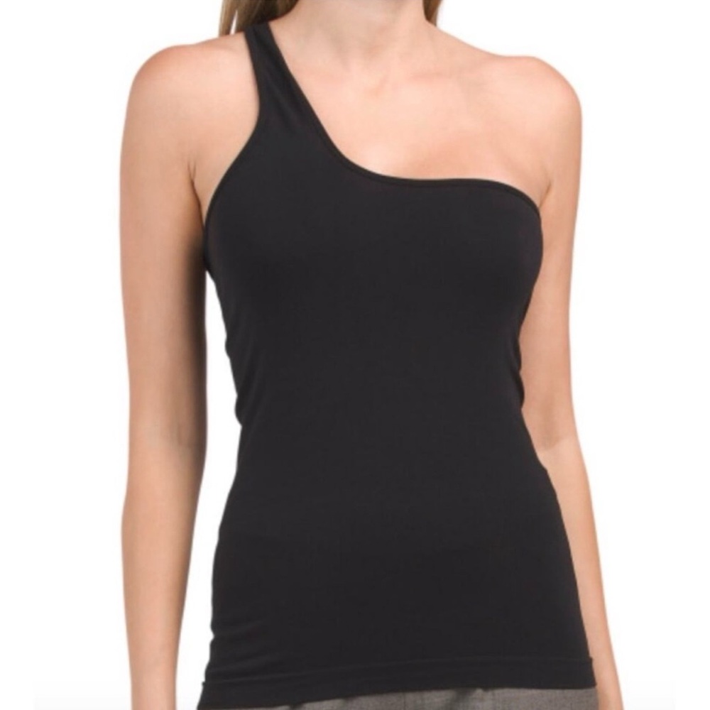 Zara Black One-Shoulder Tank Top